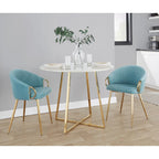 Silver Orchid Battista Chaise Rembourrée Glam Dorée - N/A