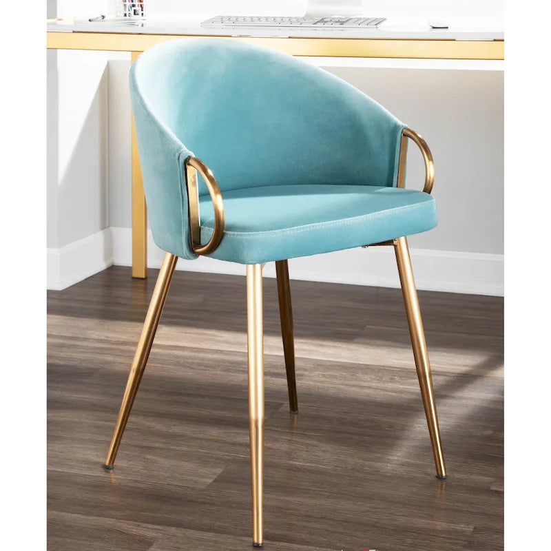 Silver Orchid Battista Chaise Rembourrée Glam Dorée - N/A