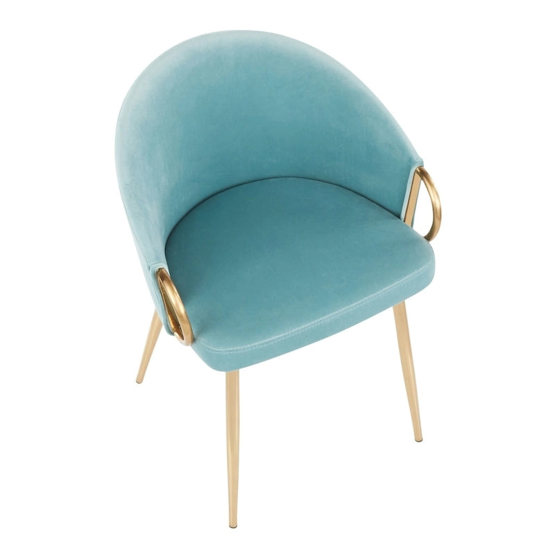 Silver Orchid Battista Chaise Rembourrée Glam Dorée - N/A