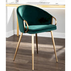 Silver Orchid Battista Chaise Rembourrée Glam Dorée - N/A