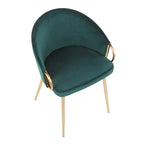 Silver Orchid Battista Chaise Rembourrée Glam Dorée - N/A