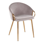Silver Orchid Battista Chaise Rembourrée Glam Dorée - N/A