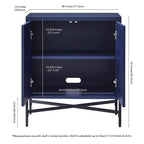 Meuble de rangement d'appoint 28" avec étagère réglable, gestion des câbles et portes en PVC, grain de bois MDF