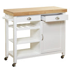 Desserte de cuisine Martha Rolling Rubberwood par Simple Living