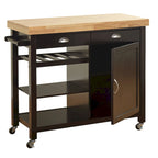 Desserte de cuisine Martha Rolling Rubberwood par Simple Living