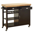 Desserte de cuisine Martha Rolling Rubberwood par Simple Living