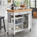 Desserte de cuisine Martha Rolling Rubberwood par Simple Living