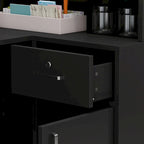 Bureau d'accueil en bois en forme de L, marbré noir ou blanc, de 55,9 pouces