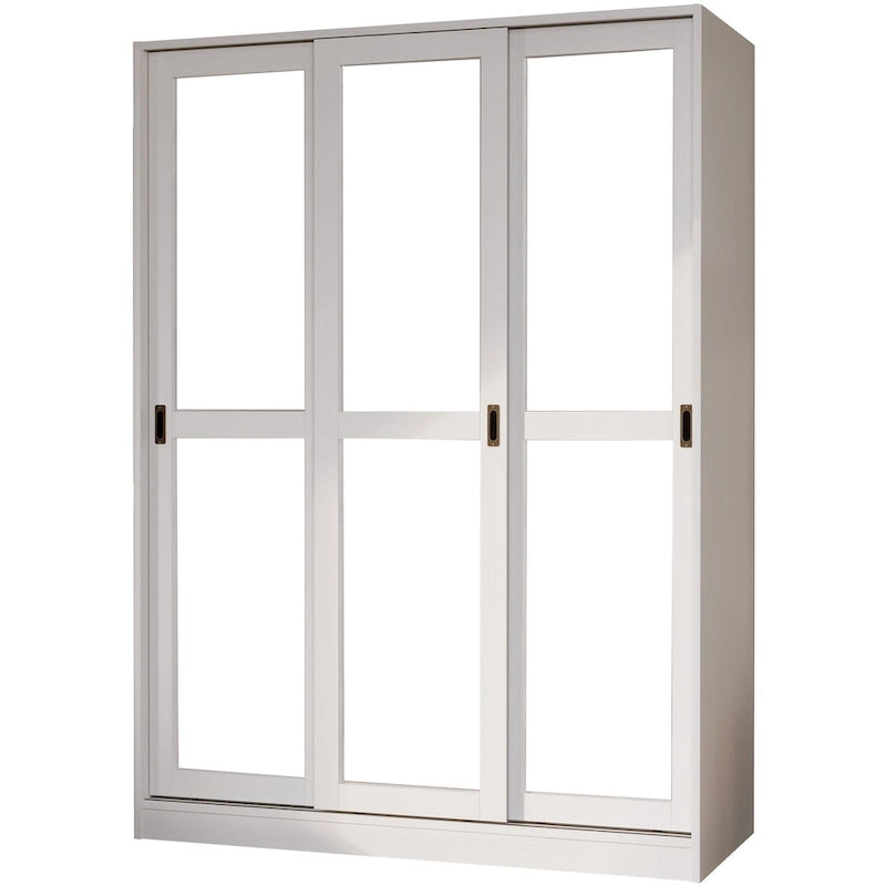 Système de dressing modulaire en pin massif, portes coulissantes, extensible de 91 à 274 cm de large, 183 cm de haut