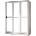 Système de dressing modulaire en pin massif, portes coulissantes, extensible de 91 à 274 cm de large, 183 cm de haut