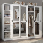 Système de dressing modulaire en pin massif, portes coulissantes, extensible de 91 à 274 cm de large, 183 cm de haut