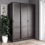 Système de dressing modulaire en pin massif, portes coulissantes, extensible de 91 à 274 cm de large, 183 cm de haut