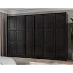 Système de dressing modulaire en pin massif, portes coulissantes, extensible de 91 à 274 cm de large, 183 cm de haut