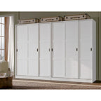 Système de dressing modulaire en pin massif, portes coulissantes, extensible de 91 à 274 cm de large, 183 cm de haut