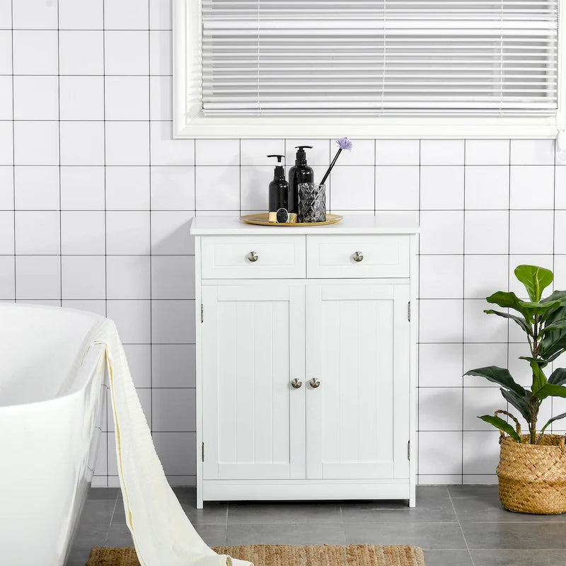 Meuble de rangement de salle de bain autoportant, étagère de rangement sur pied