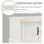 Banc de rangement avec coussin amovible