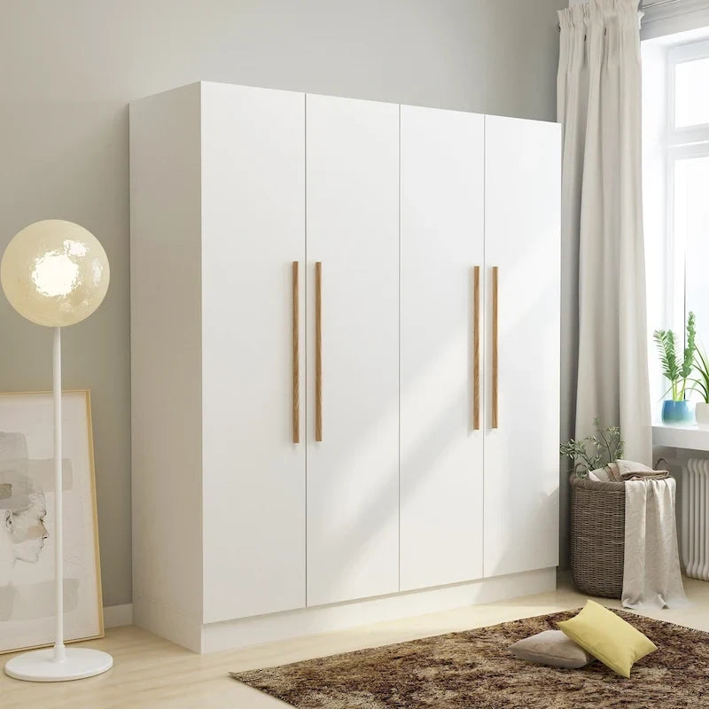 Armoire de penderie autoportante à 2 sections, tringle de suspension et étagères de rangement, modulable, séparateur de pièce