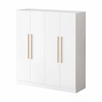 Armoire de penderie autoportante à 2 sections, tringle de suspension et étagères de rangement, modulable, séparateur de pièce