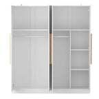 Armoire de penderie autoportante à 2 sections, tringle de suspension et étagères de rangement, modulable, séparateur de pièce