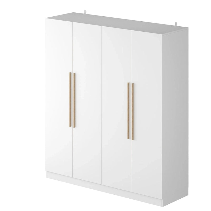 Armoire de penderie autoportante à 2 sections, tringle de suspension et étagères de rangement, modulable, séparateur de pièce