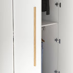 Armoire de penderie autoportante à 2 sections, tringle de suspension et étagères de rangement, modulable, séparateur de pièce