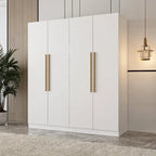 Armoire de penderie autoportante à 2 sections, tringle de suspension et étagères de rangement, modulable, séparateur de pièce