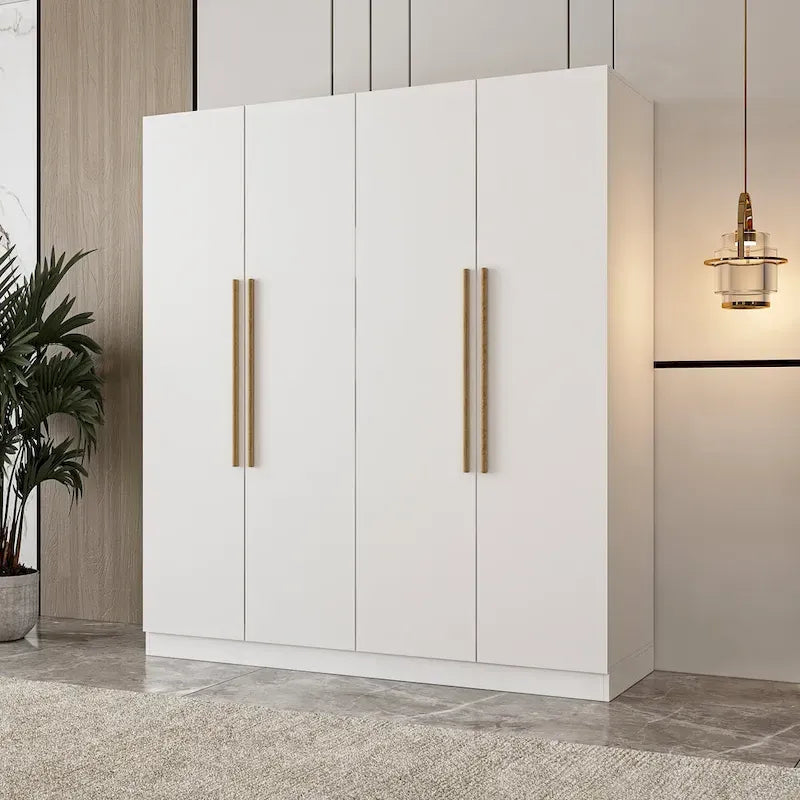 Armoire de penderie autoportante à 2 sections, tringle de suspension et étagères de rangement, modulable, séparateur de pièce