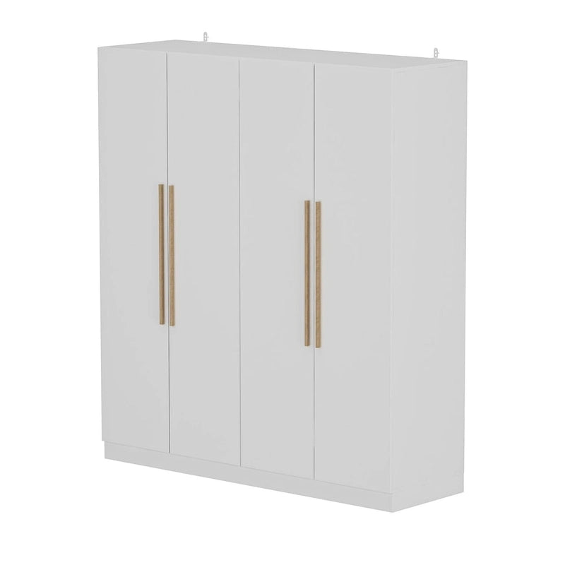 Armoire de penderie autoportante à 2 sections, tringle de suspension et étagères de rangement, modulable, séparateur de pièce