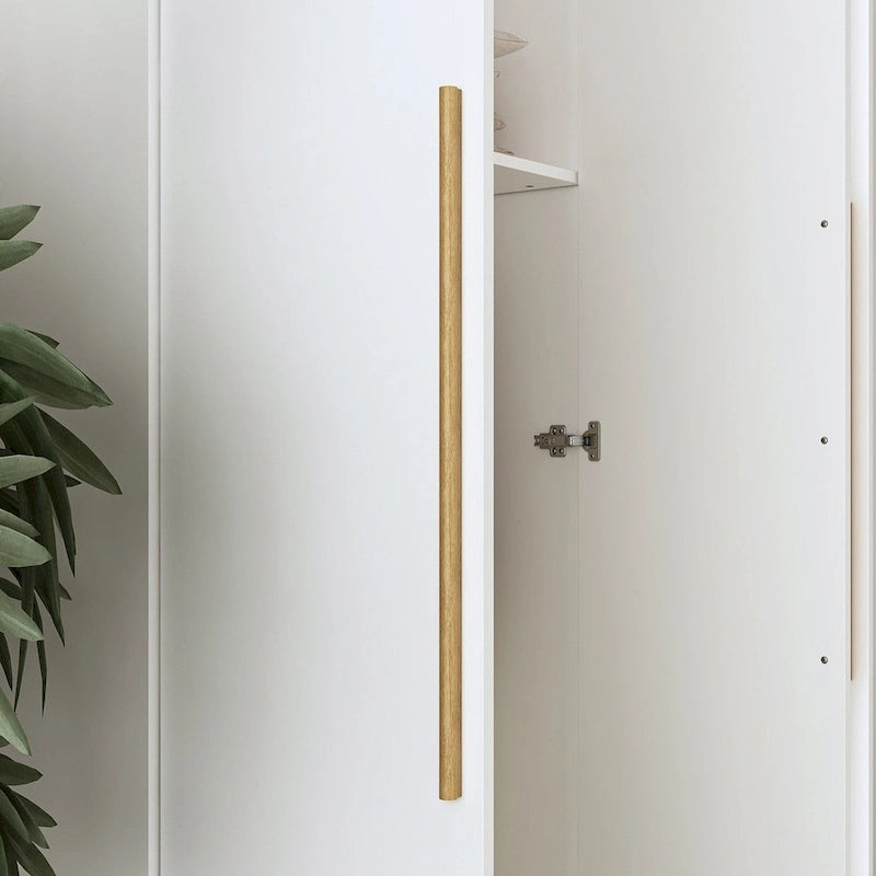 Armoire de penderie autoportante à 2 sections, tringle de suspension et étagères de rangement, modulable, séparateur de pièce