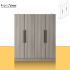 Armoire de penderie autoportante à 2 sections, tringle de suspension et étagères de rangement, modulable, séparateur de pièce