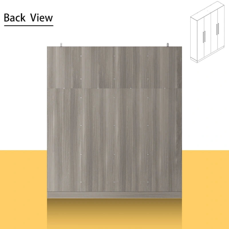 Armoire de penderie autoportante à 2 sections, tringle de suspension et étagères de rangement, modulable, séparateur de pièce