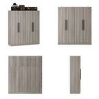 Armoire de penderie autoportante à 2 sections, tringle de suspension et étagères de rangement, modulable, séparateur de pièce