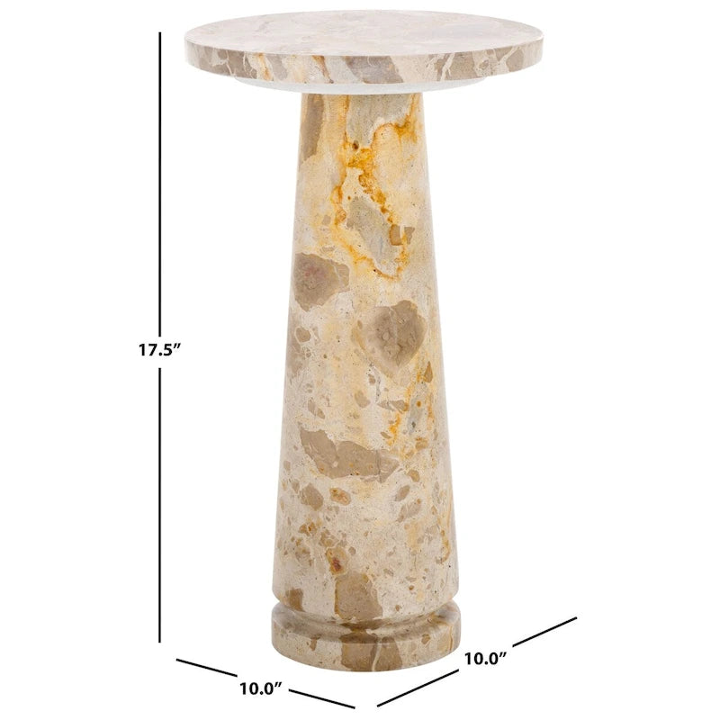 Table d'appoint ronde en marbre