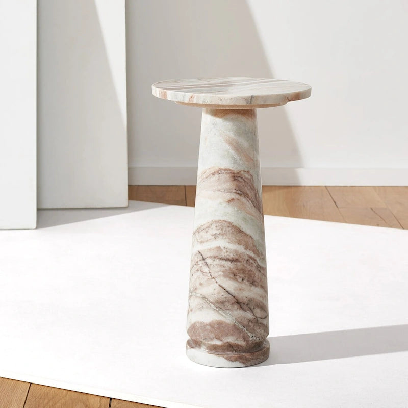 Table d'appoint ronde en marbre