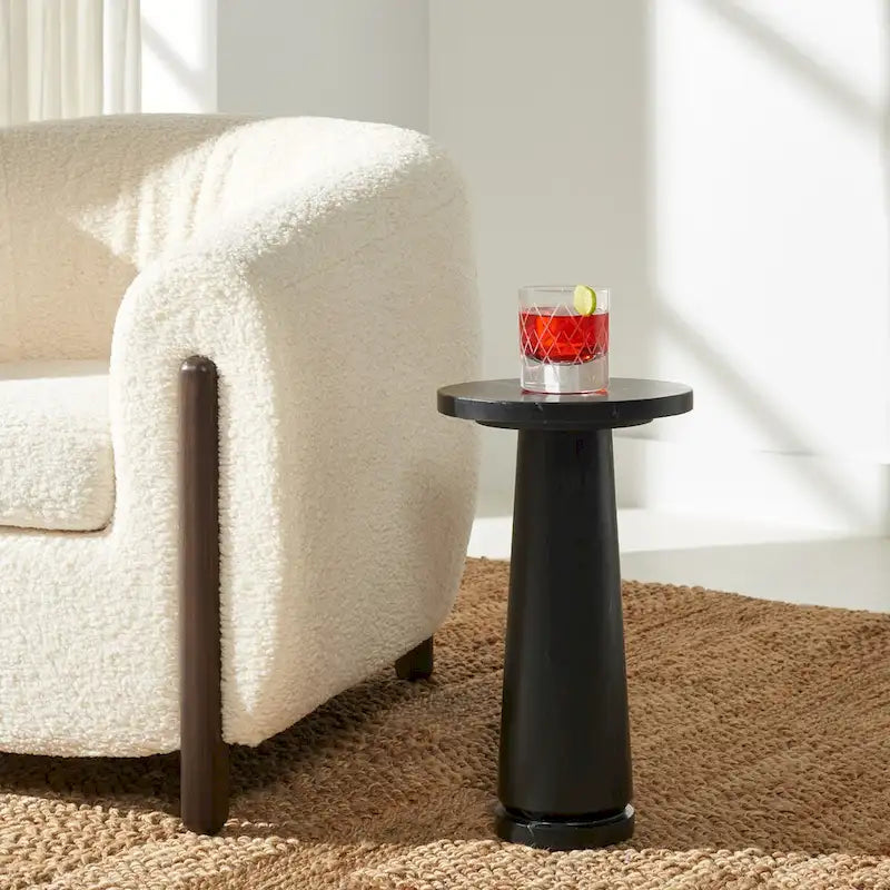 Table d'appoint ronde en marbre