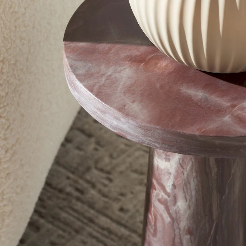 Table d'appoint ronde en marbre