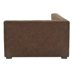 Lit double inclinable en microfibre marron