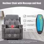 Fauteuil inclinable massant et canapé individuel manuel avec télécommande