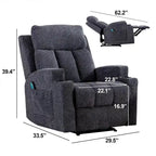 Fauteuil inclinable massant et canapé individuel manuel avec télécommande