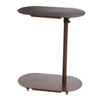 Table d'appoint réglable en C 50,8 cm (L) x 27,9 cm (l) x 63,5-81,3 cm (H), acier thermolaqué, à glisser sous le canapé et le lit