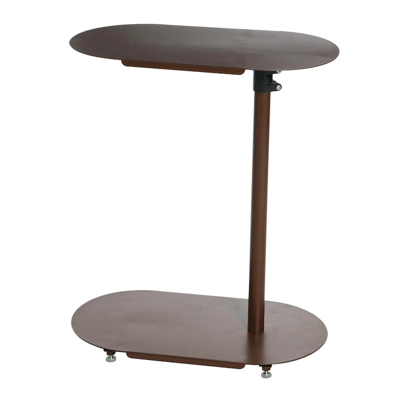 Table d'appoint réglable en C 50,8 cm (L) x 27,9 cm (l) x 63,5-81,3 cm (H), acier thermolaqué, à glisser sous le canapé et le lit