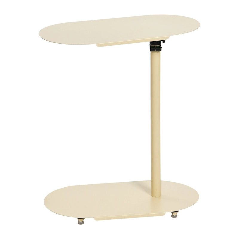 Table d'appoint réglable en C 50,8 cm (L) x 27,9 cm (l) x 63,5-81,3 cm (H), acier thermolaqué, à glisser sous le canapé et le lit
