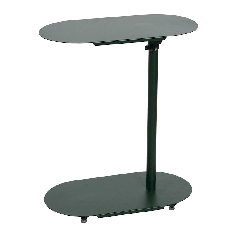 Table d'appoint réglable en C 50,8 cm (L) x 27,9 cm (l) x 63,5-81,3 cm (H), acier thermolaqué, à glisser sous le canapé et le lit