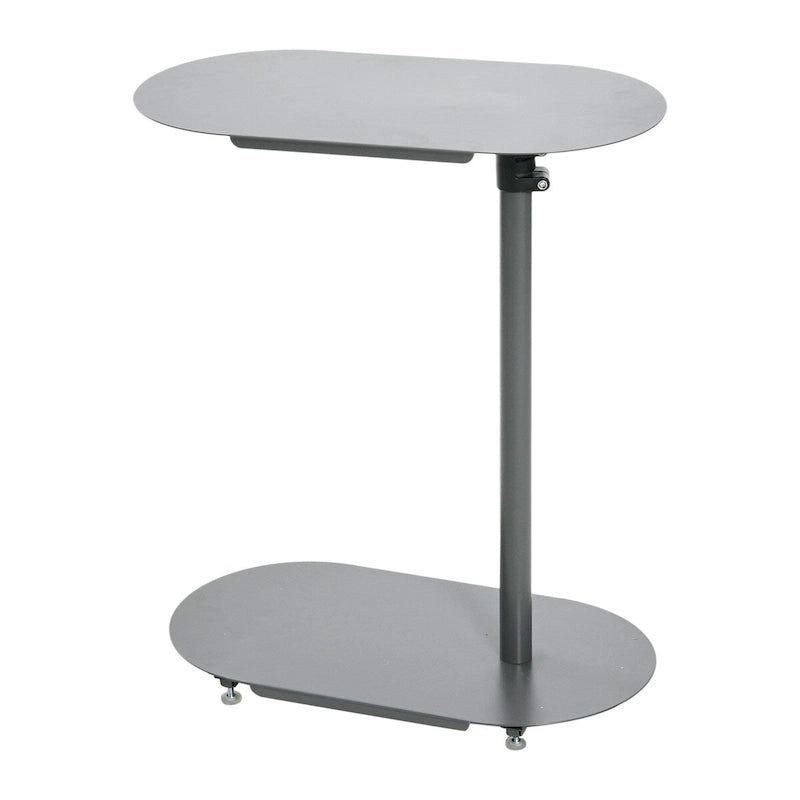 Table d'appoint réglable en C 50,8 cm (L) x 27,9 cm (l) x 63,5-81,3 cm (H), acier thermolaqué, à glisser sous le canapé et le lit