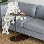 Table d'appoint réglable en C 50,8 cm (L) x 27,9 cm (l) x 63,5-81,3 cm (H), acier thermolaqué, à glisser sous le canapé et le lit