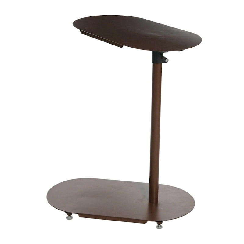 Table d'appoint réglable en C 50,8 cm (L) x 27,9 cm (l) x 63,5-81,3 cm (H), acier thermolaqué, à glisser sous le canapé et le lit