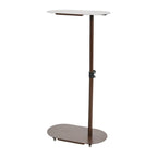 Table d'appoint réglable en C 50,8 cm (L) x 27,9 cm (l) x 63,5-81,3 cm (H), acier thermolaqué, à glisser sous le canapé et le lit