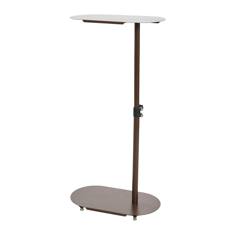 Table d'appoint réglable en C 50,8 cm (L) x 27,9 cm (l) x 63,5-81,3 cm (H), acier thermolaqué, à glisser sous le canapé et le lit