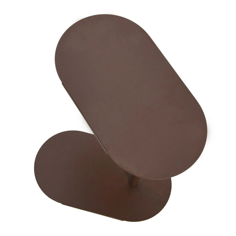 Table d'appoint réglable en C 50,8 cm (L) x 27,9 cm (l) x 63,5-81,3 cm (H), acier thermolaqué, à glisser sous le canapé et le lit