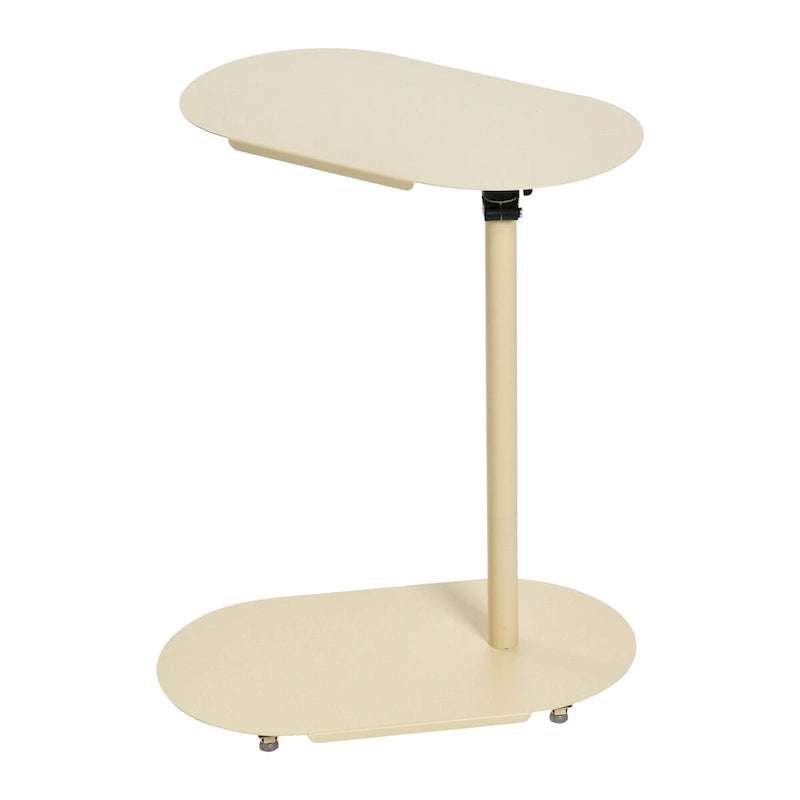 Table d'appoint réglable en C 50,8 cm (L) x 27,9 cm (l) x 63,5-81,3 cm (H), acier thermolaqué, à glisser sous le canapé et le lit